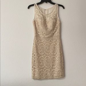 Beige Lace Dress